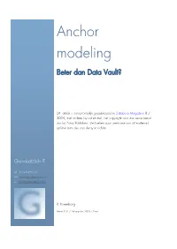 Anchor Modelling