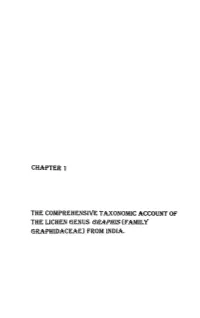 Chaftee 1 the Compeehensive Taxonomic Accouht of The