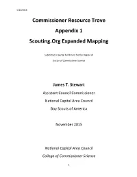 Commissioner Resource Trove Appendix 1 Scouting.Org Expanded Mapping