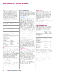 Directors' Report and Additional Disclosures