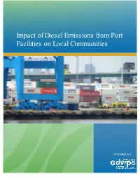 Impact of Diesel Emissions from Port Facilities on Local Communities