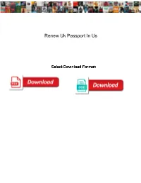 Renew Uk Passport in Us