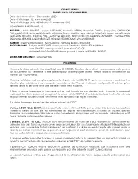 1 Compte Rendu Seance Du 16 Novembre 2020