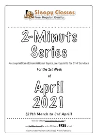 2-Minute April 2021 Week 1