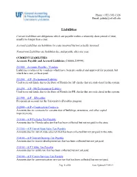 2XXXXX – Liabilities