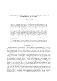 A Computational Learning Semantics for Inductive Empirical Knowledge