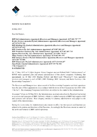 BBY Group – Notice to Clients