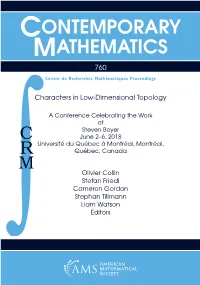 Characters in Low-Dimensional Topology
