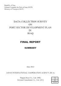 Data Collection Survey on Port Sector Development Plan in Iraq Final Report