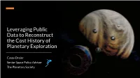 Leveraging Public Data to Reconstruct the Cost History of Planetary Exploration