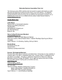 NDA Tutor List