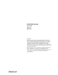 Oracle SQL Developer User's Guide, Release 3.2 E35117-06