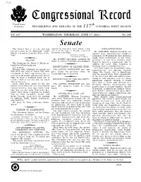 Senate the Senate Met at 10 A.M