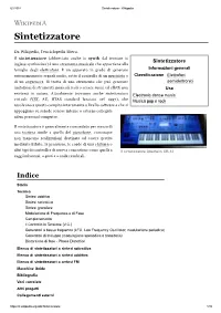 Sintetizzatore - Wikipedia