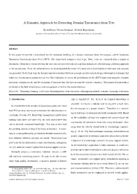 A Semantic Approach for Extracting Domain Taxonomies from Text