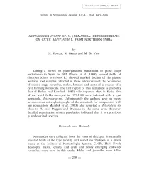 Heterodera Ciceri Sp. N. (Nematoda: Heteroderidae) on Cicer Arietinum L