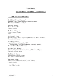 ITER Review Panel Members