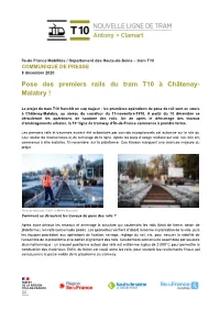 Pose Des Premiers Rails Du Tram T10 À Châtenay- Malabry !