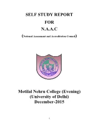 SELF STUDY REPORT for N.A.A.C Motilal Nehru College (Evening