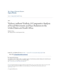 Violence Without Verdicts: a Comparative Analysis of Social