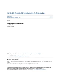 Copyright in Memoriam