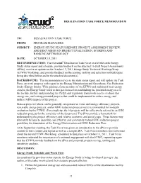 Desalination Task Force Memorandum