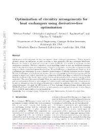 Optimization of Circuitry Arrangements for Heat Exchangers Using