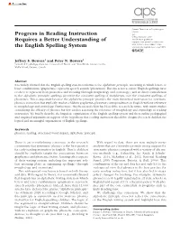 Progress in Reading Instruction Requires a Better Understanding Of