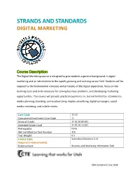 Strands and Standards Digital Marketing