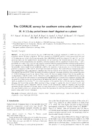 The CORALIE Survey for Southern Extra-Solar Planets IX. a 1.3-Day