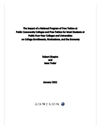 The Impact of a National Program of Free Tuition at Public Community
