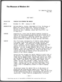 YIDDISH FILM BETWEEN TWO WORLDS Fact Sheet