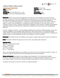 Active Motif Technical Data Sheet (TDS)