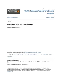 Andrew Johnson and the Patronage