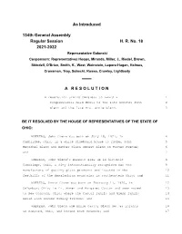 As Introduced 134Th General Assembly Regular Session H. R