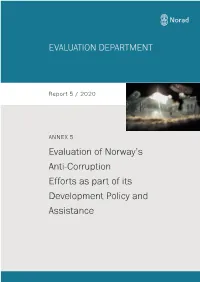 Evaluation of Norway's Anti-Corruption Efforts As Part of Its