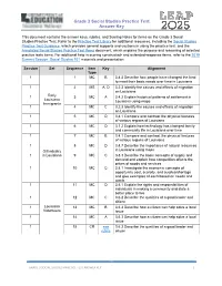 Grade 3 Social Studies Practice Test Answer Key