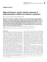 High Performance Reactive Blends Composed of Poly(P-Phenylene Sulfide)