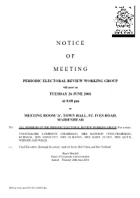 PER WG 260601.Doc AGENDA