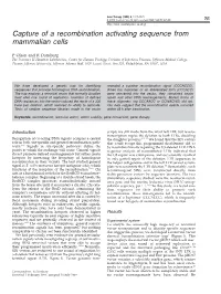 Capture of a Recombination Activating Sequence from Mammalian Cells