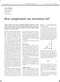 How Complicated Can Structures Be? NAW 5/9 Nr