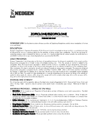 Zopiclone/Eszopiclone Elisa Kit Instructions Product #133819 & 133815 (Rtu) Forensic Use Only