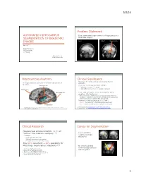 5/3/16 1 Automated Hippocampus Segmentation of Brain