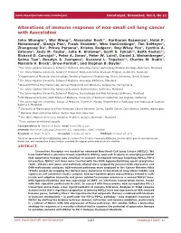 Alterations of Immune Response of Non-Small Cell Lung Cancer with Azacytidine