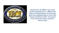 Attached Are the HBCU's Across the Country