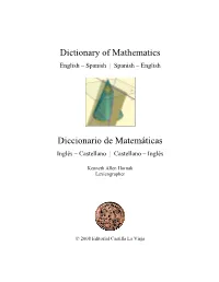 Dictionary of Mathematics