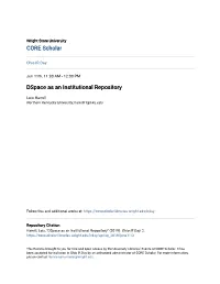 Dspace As an Institutional Repository
