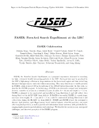 FASER: Forward Search Experiment at the LHC