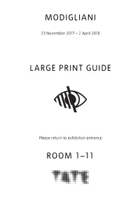 Modigliani Large Print Guide Room 1–11