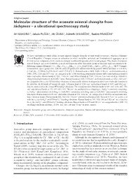 Molecular Structure of the Arsenate Mineral Chongite from Jáchymov – a Vibrational Spectroscopy Study